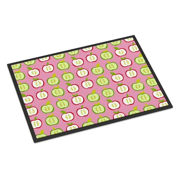 Carolines Treasures Apples on Pink Indoor or Outdoor Mat, 24 x 36 in. BB5141JMAT - main